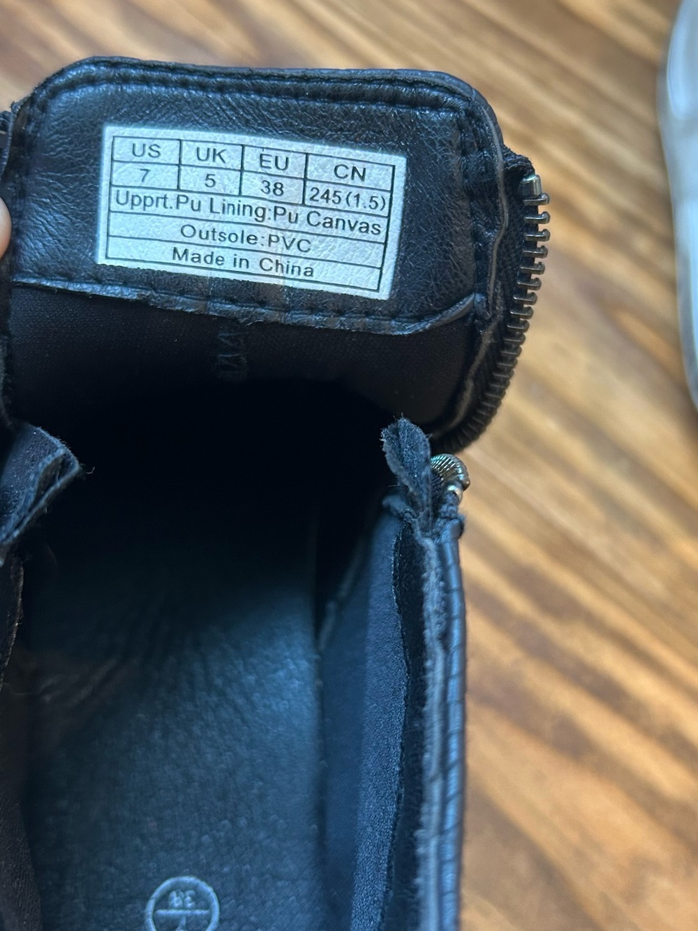 Women’s Black Slip-On Zip Sneaker Boot - Picture 5 of 6